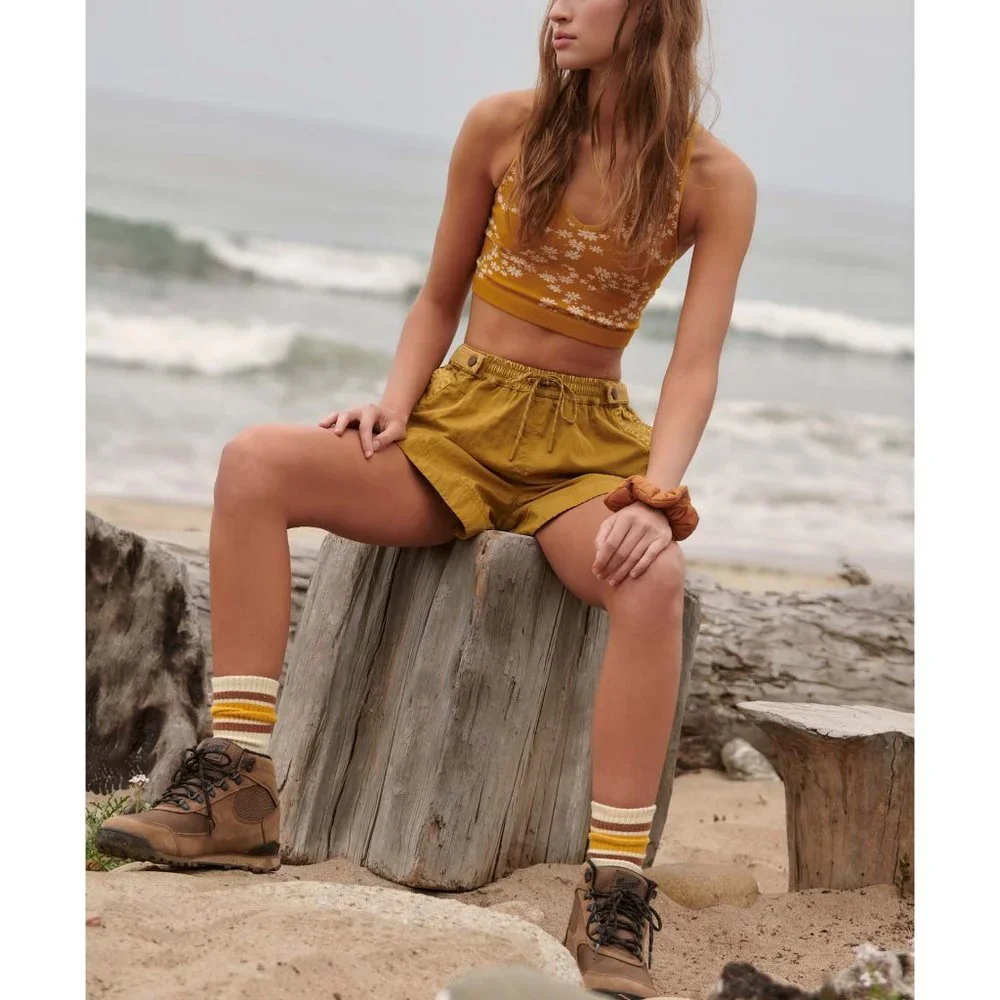 🎉LAST CHANCE🎉 NWT FP Movement Free Throw Jacquard Crop Tank / Honey Floral - Picture 3 of 8